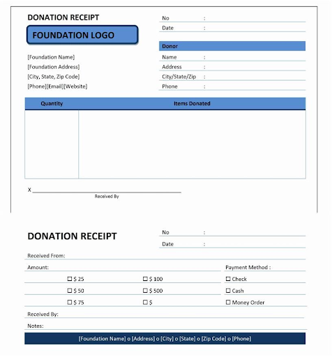 Donation Template for Foundations